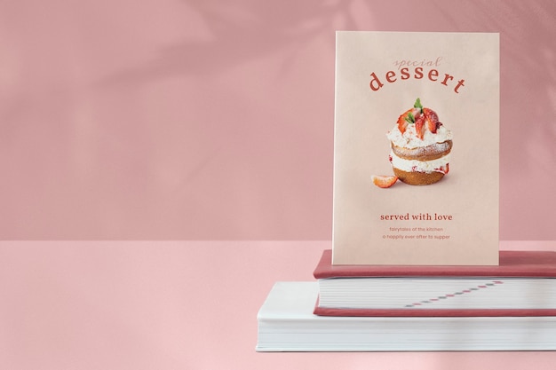 Free Photo special dessert cookbook and recipe valentine&rsquo;s edition