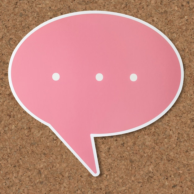 Free photo speech bubble cut out icon