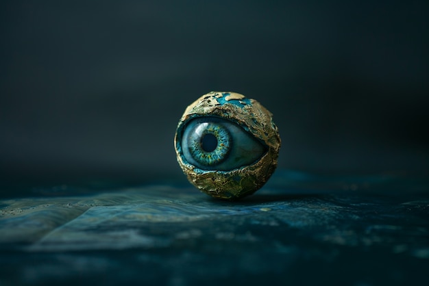 Free photo sphere representing the iris of the eye