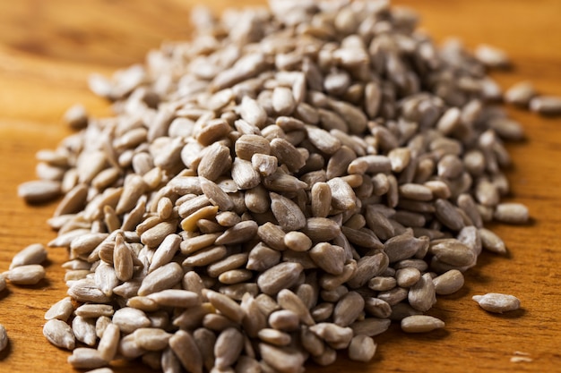 Spices. Heap of seeds on the table