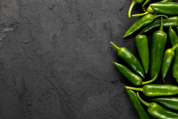 Spicy pepper green fresh ripe mellow on grey desk