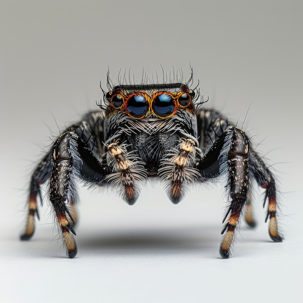 Free photo spider in studio environment