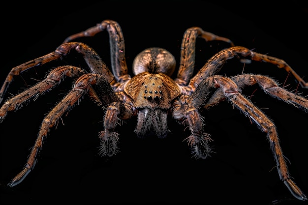 Free photo spider in studio environment