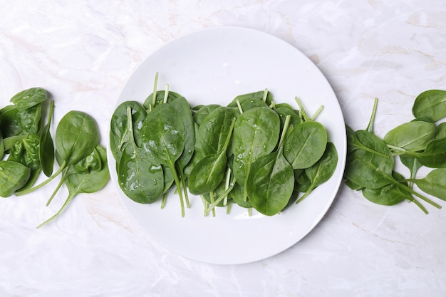 Free Photo spinach on the table