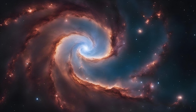 Free photo spiral galaxy in deep space computer generated abstract background 3d rendering