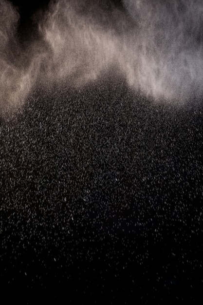 Free photo splashing of dust powder