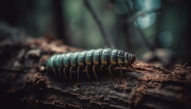 Free Photo spooky forest crawling with poisonous arthropods generated by ai