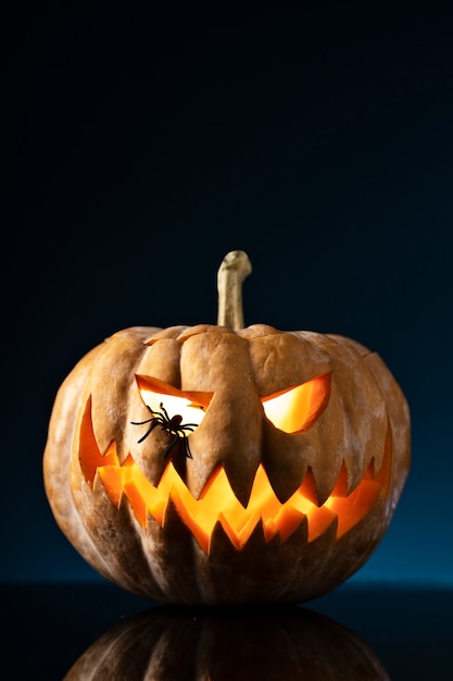 Spooky halloween pumpkin carving