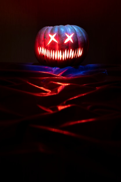 Spooky halloween pumpkin carving