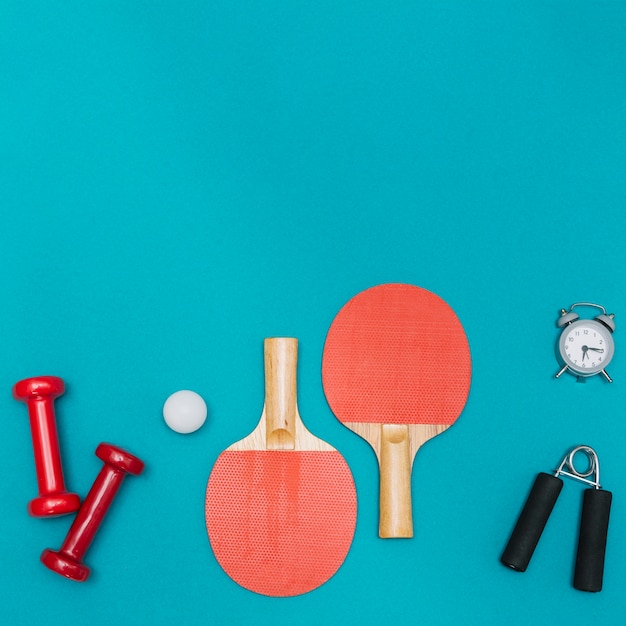 Free Photo sport equipment and set for table tennis