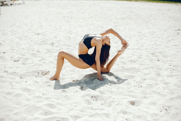 Sport girl on a beach