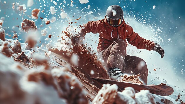 Sport practiced on surreal ice cream land