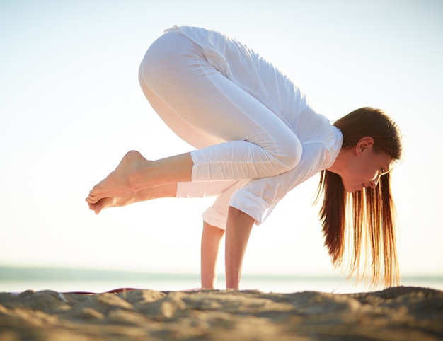 Sporty woman working out