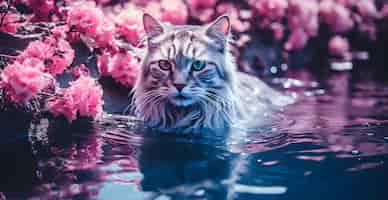 Free photo spring cat wallpaper