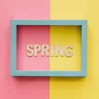 Free photo spring word in frame