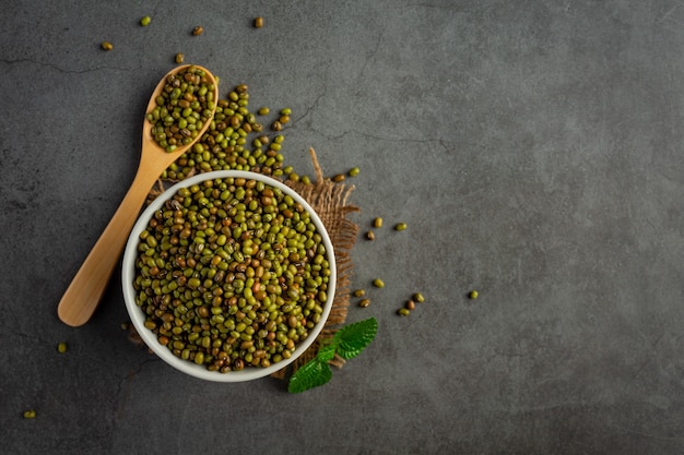 Sprouts seed in white small bowl