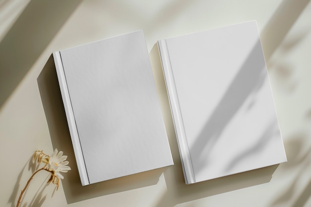 Free photo square book office mockup