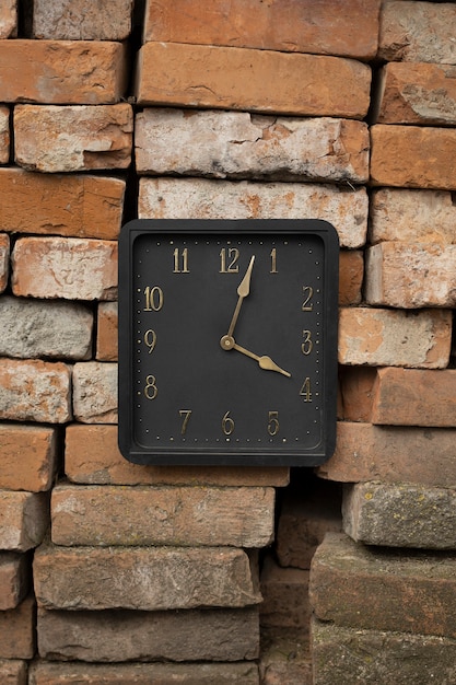 Free Photo square clock indoors still life