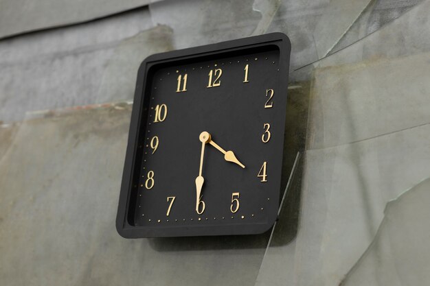 Square clock outdoors still life