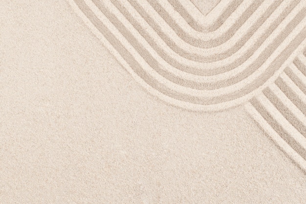 Free photo square zen sand background in mindfulness concept