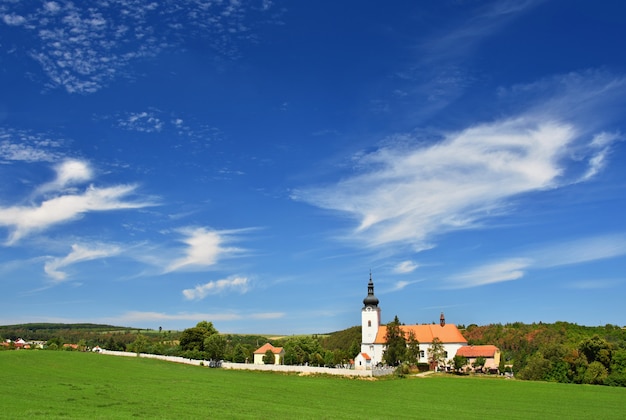 St. Micholas church in Oslavany, Czech republic. Beautiful old church. Architecture-monument.