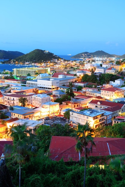 St Thomas mountain view in early morning