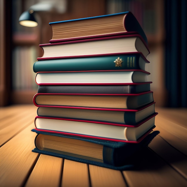 A stack of books with the word the on the front