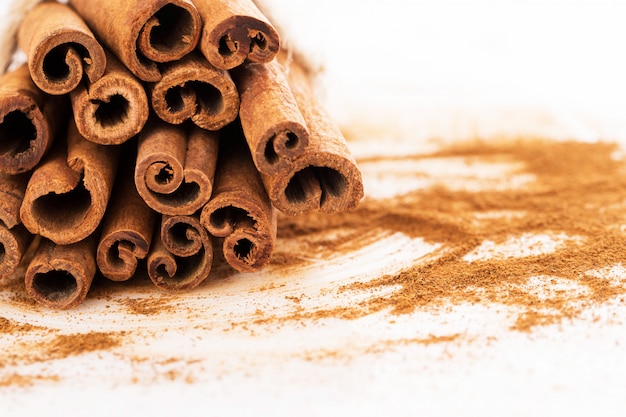 Free Photo stack of cinnamon