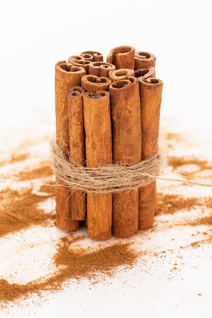 Free Photo stack of cinnamon