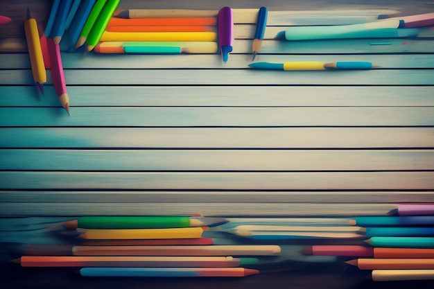 A stack of colored pencils and a stack of books with one that says " i love you "