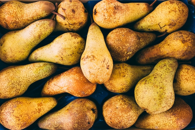 Free Photo stack of delicious pears