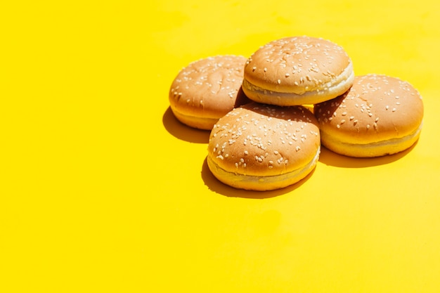 Free Photo stack of hamburgers with copy space