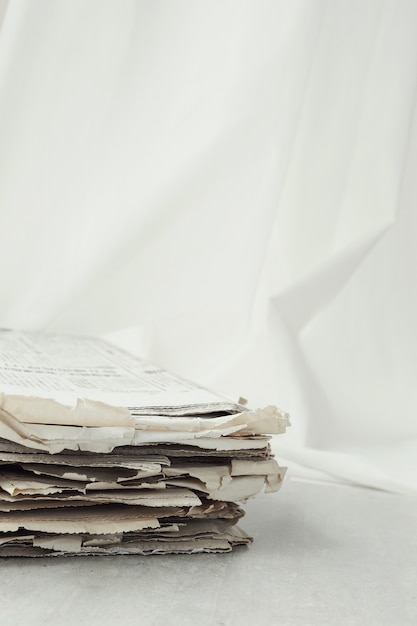 Free Photo stack of newspapers