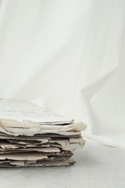 Stack of newspapers