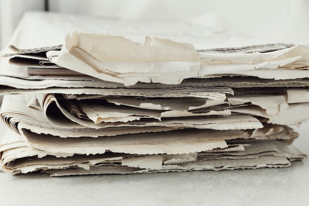 Stack of newspapers