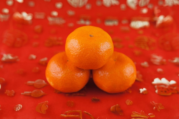 Free photo stacked tangerines