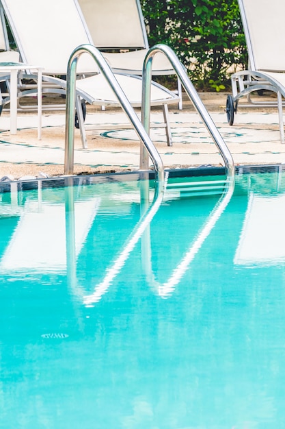 Stairs to pool water