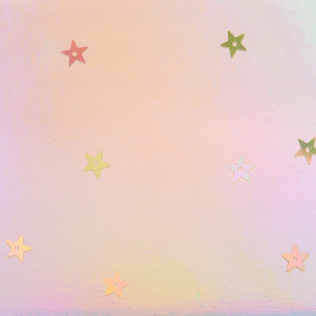 Free Photo star glitter pastel holographic