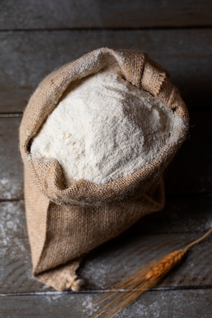 Free photo stashed flour used for cooking