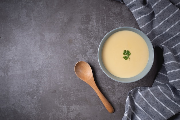 Free Photo steamed egg on cement .