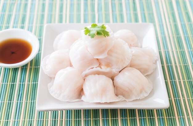 Steamed shrimp dumplings dim sum