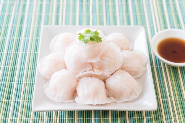 Steamed shrimp dumplings dim sum