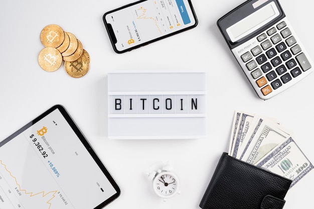 Free photo still life arrangement with cryptocurrency