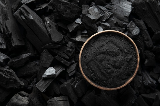 Free photo still life of ashes with charcoal