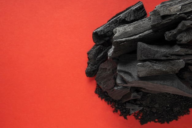 Free photo still life of ashes with charcoal