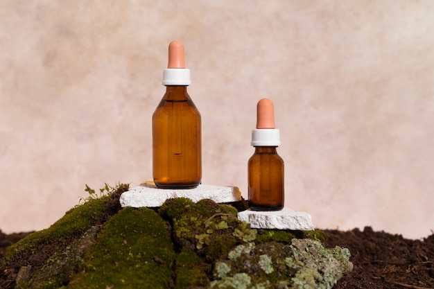 Free photo still life of beauty products based on regenerative agriculture