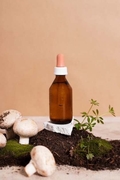 Free photo still life of beauty products based on regenerative agriculture