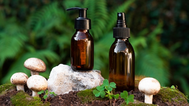 Free photo still life of beauty products based on regenerative agriculture