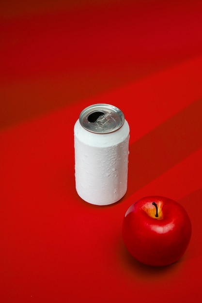 Free photo still life of beverage can