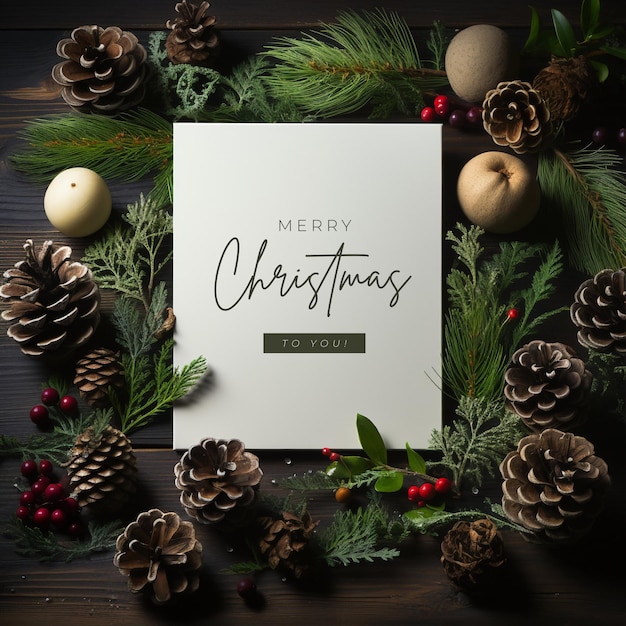 Free photo still life christmas greeting